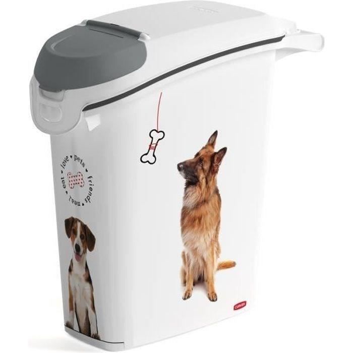 curver conteneur à croquettes pour chien 10 kg - 23l - love pets