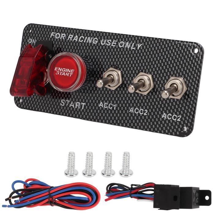 Qiilu 12V 4 Interrupteur D'allumage De Démarrage Du Moteur