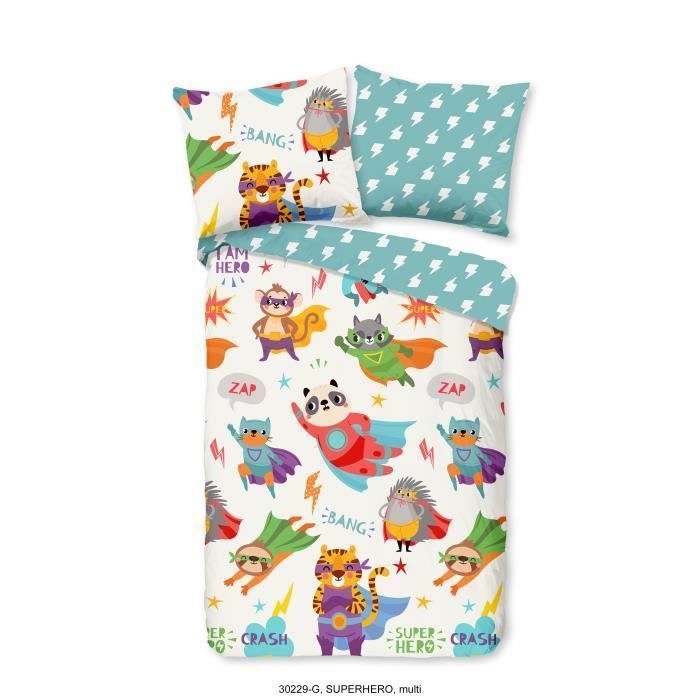 Parure de lit 120x150 kids Good Morning multi Cdiscount