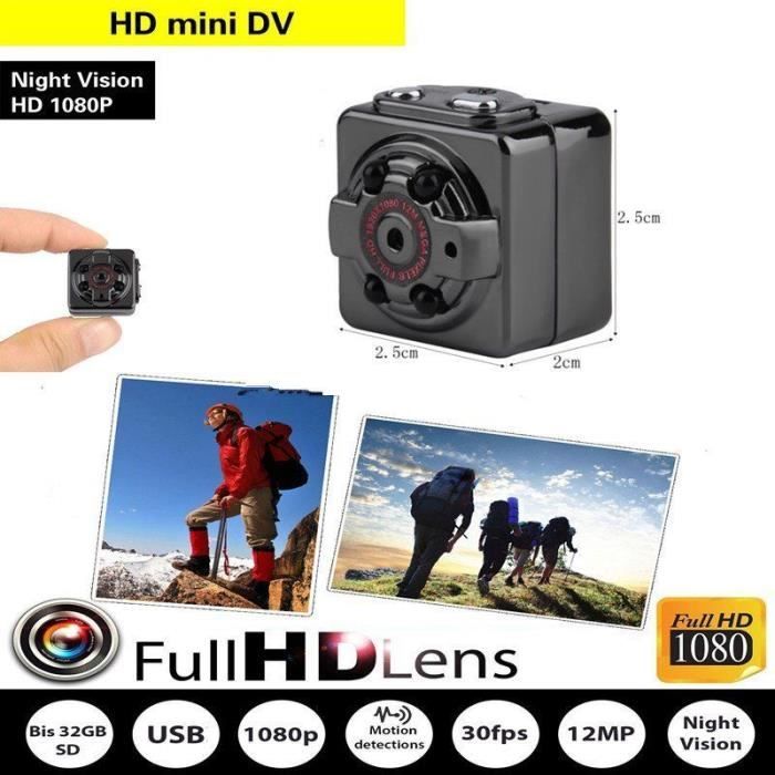 SQ8 Mini caméra DV 1080p Full HD vision nocturne infrarouge Enregistreur vidéo DVR pour voiture