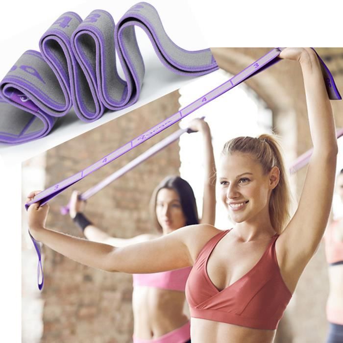 ML Bandes de r/ésistance /élastiques double bande de traction de Yoga Fitness Corde en silicone Yoga Bande de r/ésistance Extenseur de poitrine /Étirement /élastique