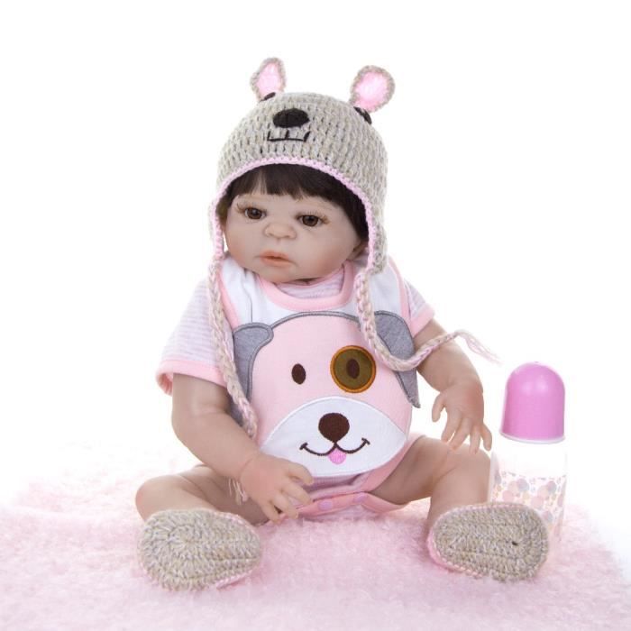 19pouce Poupees Bebe En Silicone Reborn Adorable 19 Reborn Bebe Fille Poupee Bebe Jouet Enfants Cadeaux De Surprise Cdiscount Jeux Jouets