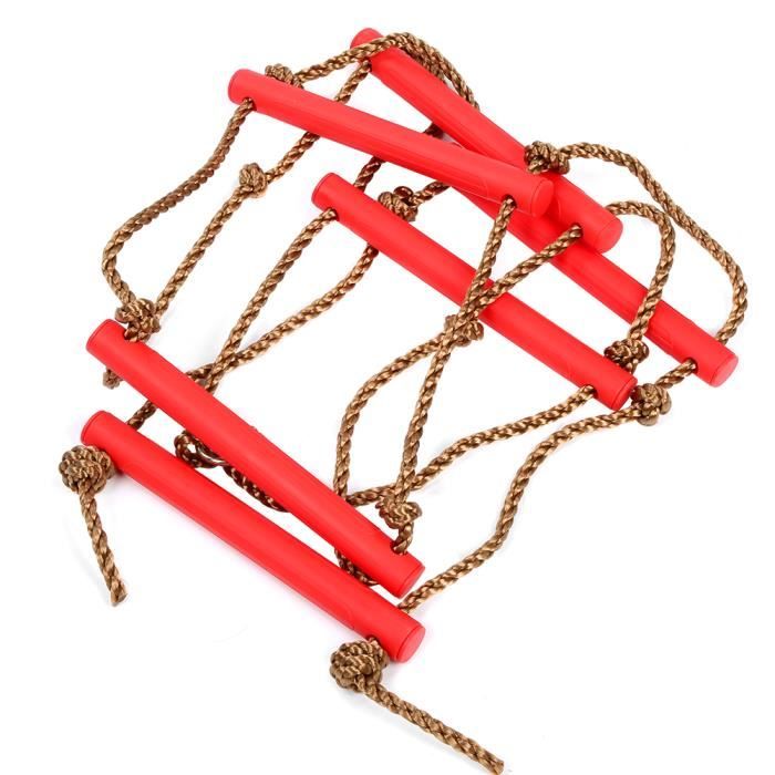 Échelle De Corde 6 Barreaux Pour Enfants - Jeu D'Escalade Extérieur 2m - Support 120kg - Sécurisée Et Amusante