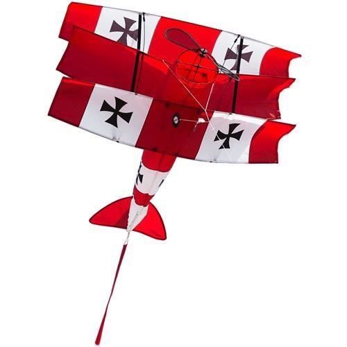 Cerf-volant - Invento - Red Baron 3D - Polyester - Rouge/Blanc - Pour enfants à partir de 8 ans