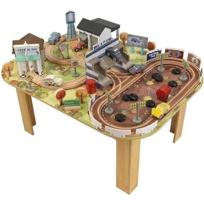jouet enfant incluant 56 pièces KidKraft 18016 Circuit de train en bois Dinosaure 