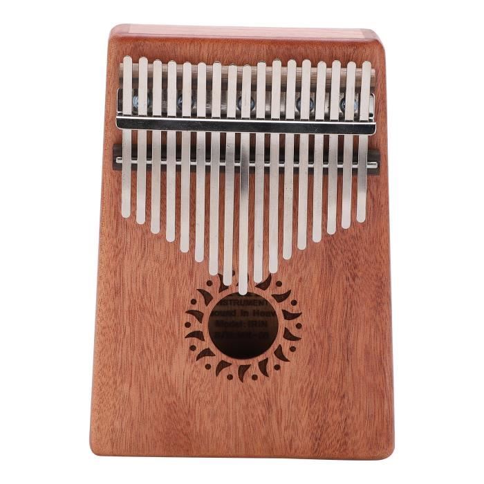 Protable Instruments KIMISS Piano à pouce 17 touches Pouce Piano Protable Acajou Bois Doigt ...