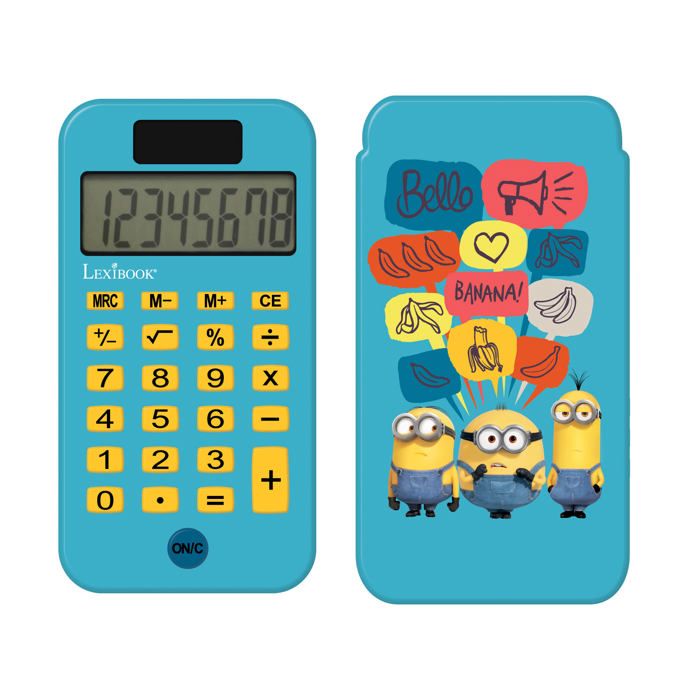 Calculatrice de poche Lexibook Minions avec couverture