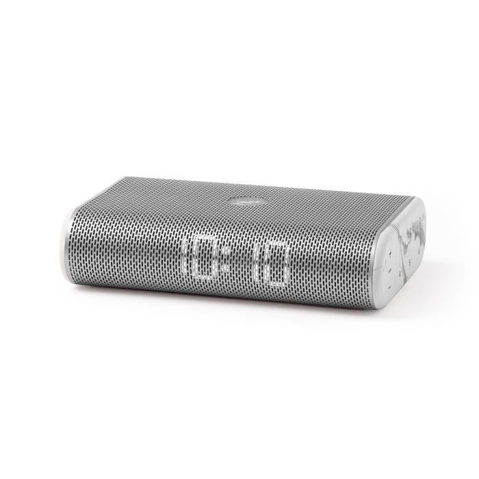 LEXON – Radio-REVEIL Miami Time – Mémorise jusqu’a 6 Stations de Radio – Baisse de luminosité Automatique - Design Tendance & épu