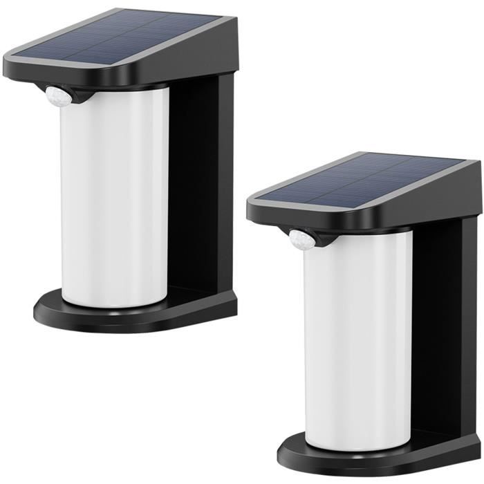 Lot de 2 projecteurs solaires LUMISKY LUSTY H18 cm Applique mural avec détecteur de mouvement LED