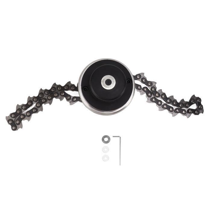 Tête De Coupe-Chaîne Métal Pour Débroussailleuse – Accessoire Désherbeur Universel