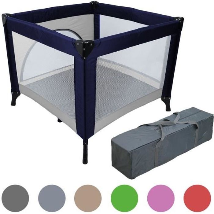 Parc Bebe De Jeux Pliable 94cm X 94cm Avec Matelas Sac Transport Bleu Marine Cdiscount Puericulture Eveil Bebe