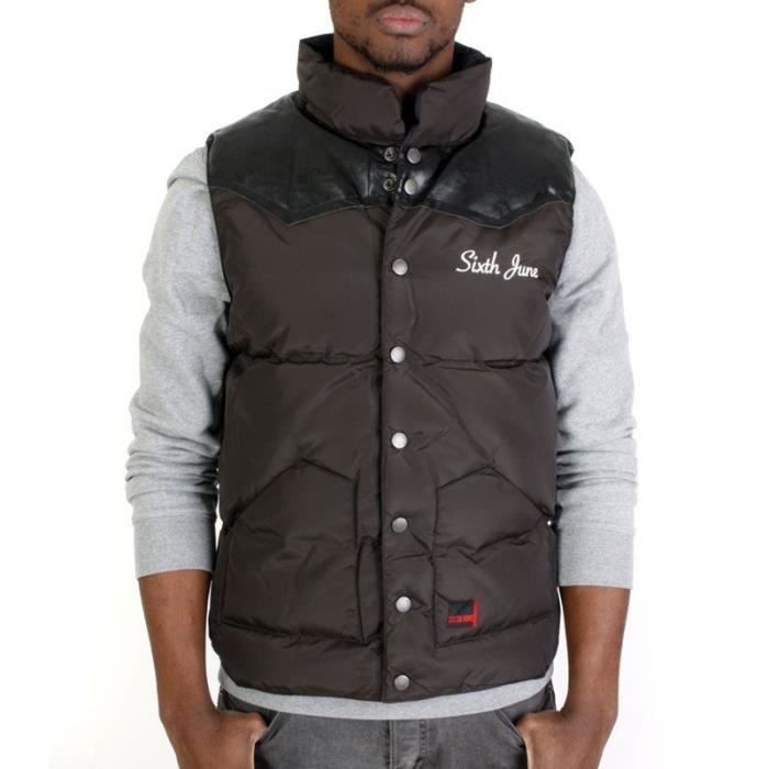 Doudoune Sans Manche Sixth June Marron Cdiscount Pret A Porter