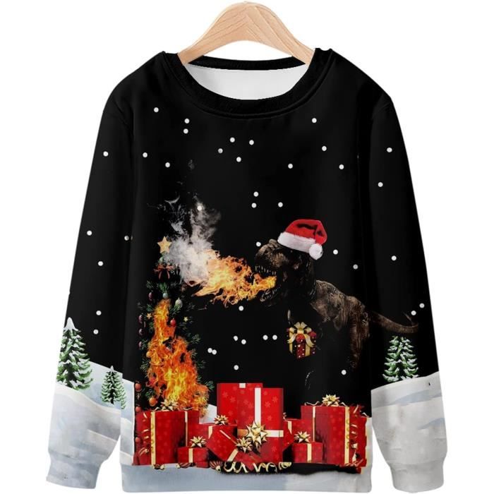 Pull De Noël Homme - Col Montant, Zip 1/4 - Motifs Festifs (rennes, Père Noël…) - En Laine Mixte - Cadeau Idéal Pour Les Fêtes