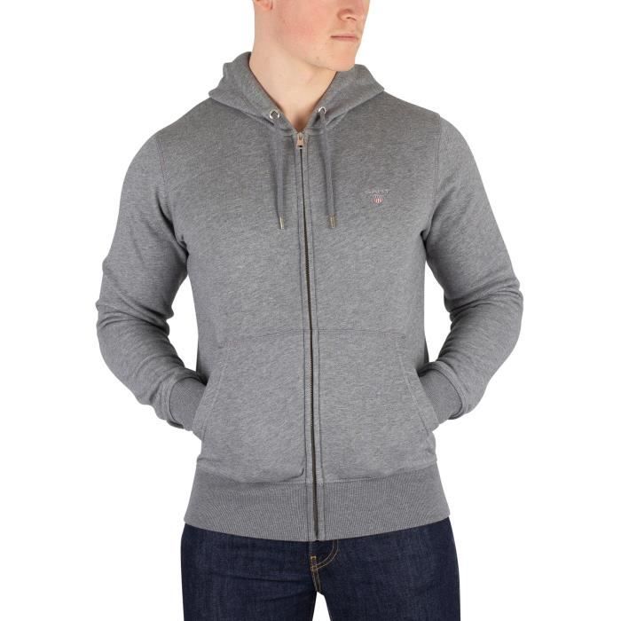 Gant Homme Sweat à capuche zippé d