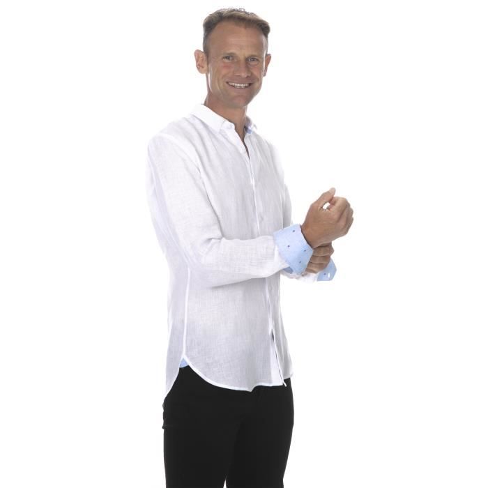Chemise En Lin Homme Blanche