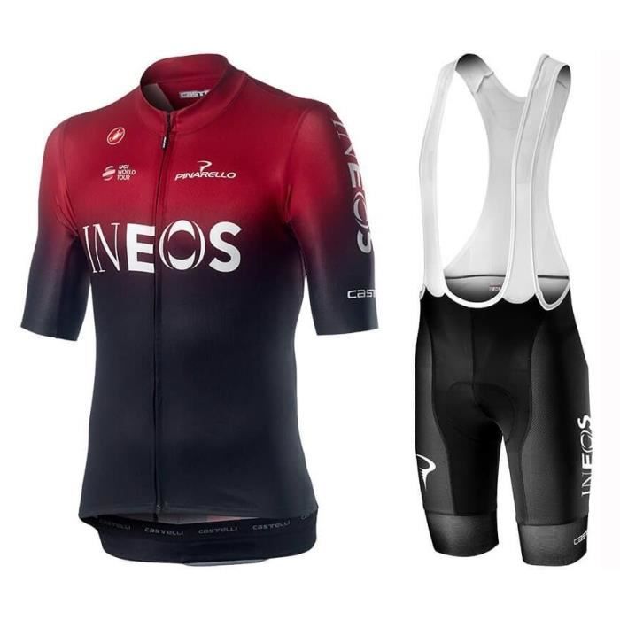 Tenue Cyclisme Homme - Maillot Manches Courtes + Cuissard à Bretelles - Neuf Sans Boîte