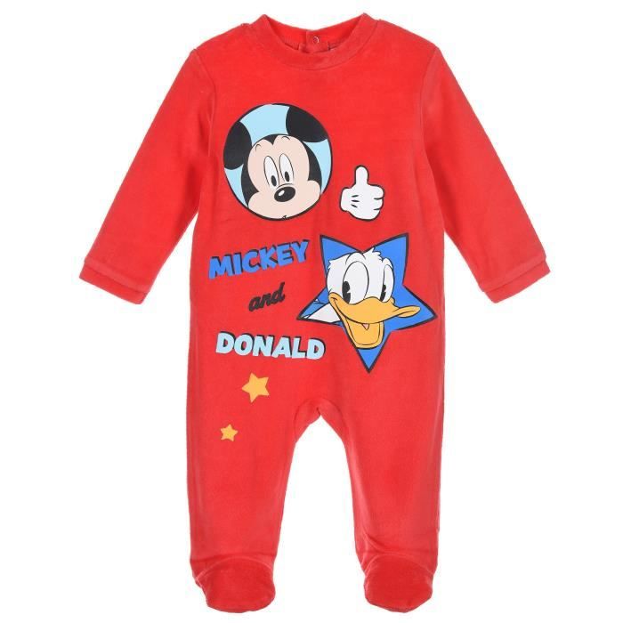 Mickey Mouse Pyjama Dors Bien Bebe Garcon Rouge Cdiscount Pret A Porter