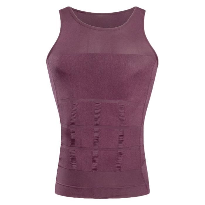 Debardeur Gainant Homme Junlan - Shirt Compression Ventre Plat - Nylon/Spandex - Taille Minceur