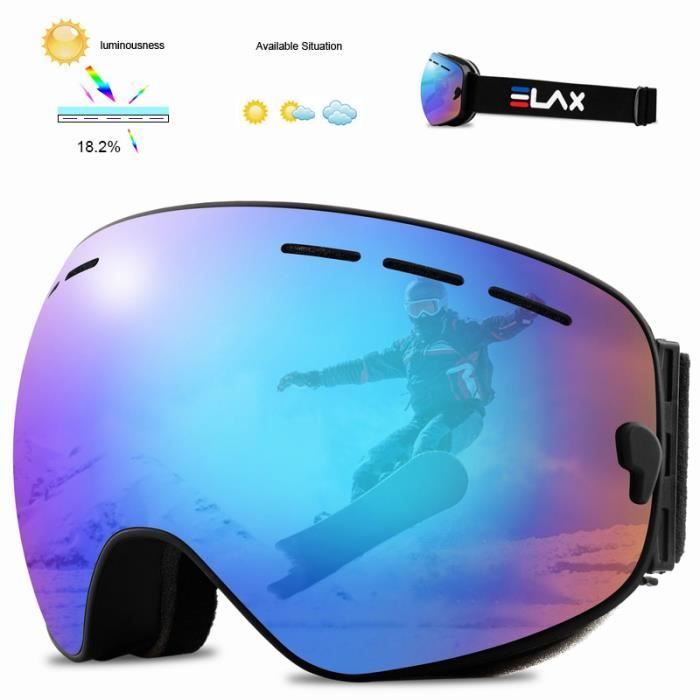 Lunettes De Ski JTENG 3 Pièces - Protection UV Anti-Buée Pour Snowboard, Moto - Adultes Et Enfants