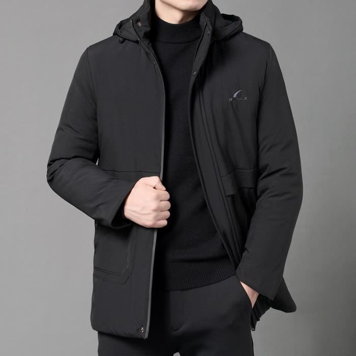 Doudoune Hiver Enfant Garçon – Veste Chaude Coupe-vent à Capuche, Taille 8-12 Ans