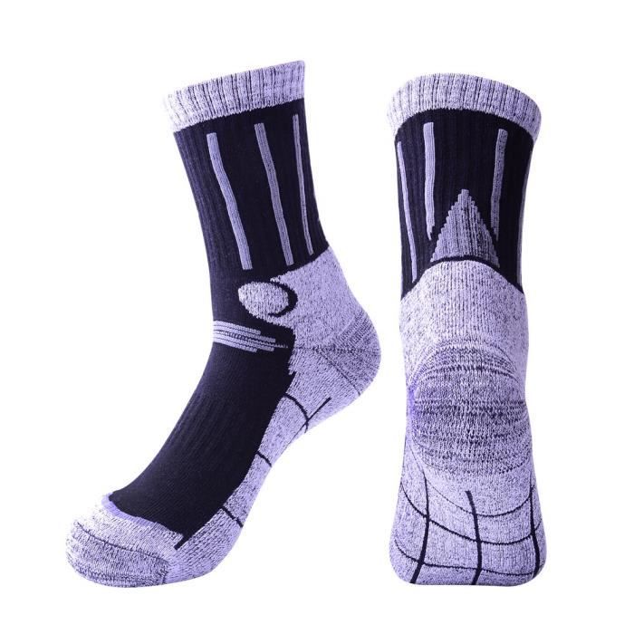 Chaussettes Coton Sport Running Lot De 5 Chaussettes Sport Femme - Coton Rembourré Anti-ampoules - Taille 36-41 - Confort Cheville & Semelle Chaussettes Maintien Cheville