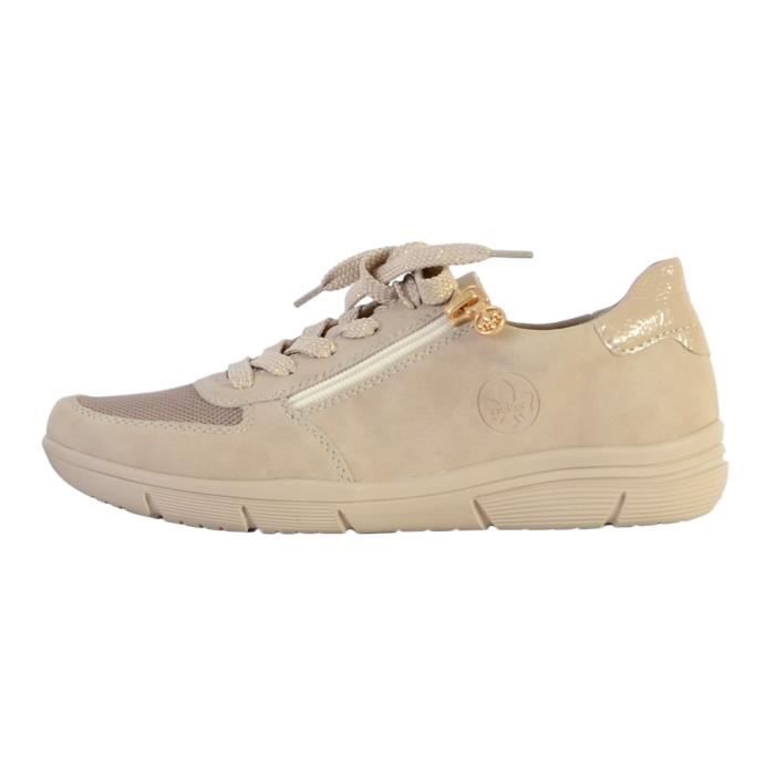 Rieker Basket à Lacets Rieker Morelia - Femme - Beige - Confort exceptionnel