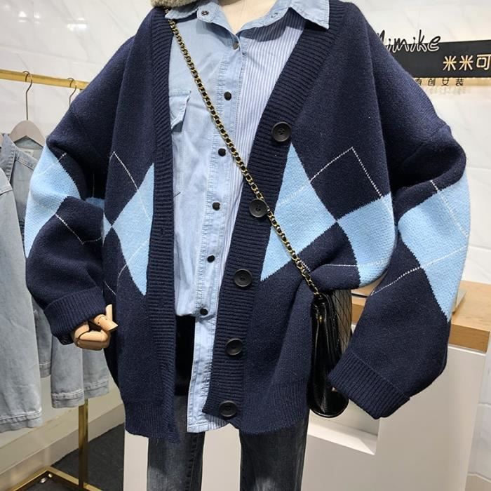 Cardigan En Tricot Pour Femme Grande Taille - Manteau D'hiver Léger, Vêtement D'extérieur Décontracté