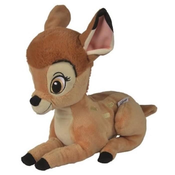 Peluche Disney Faon Brun Bambi 26 Cm Set Doudou Enfant Et 1 Carte offerte