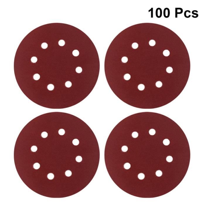 Lot De 10 Tampons D'interface à Densité Douce De 12,7 Cm à 8 Trous Avec Crochet Et Boucle En Mousse Souple Pour Ponceuse Et Machines De Ponçage