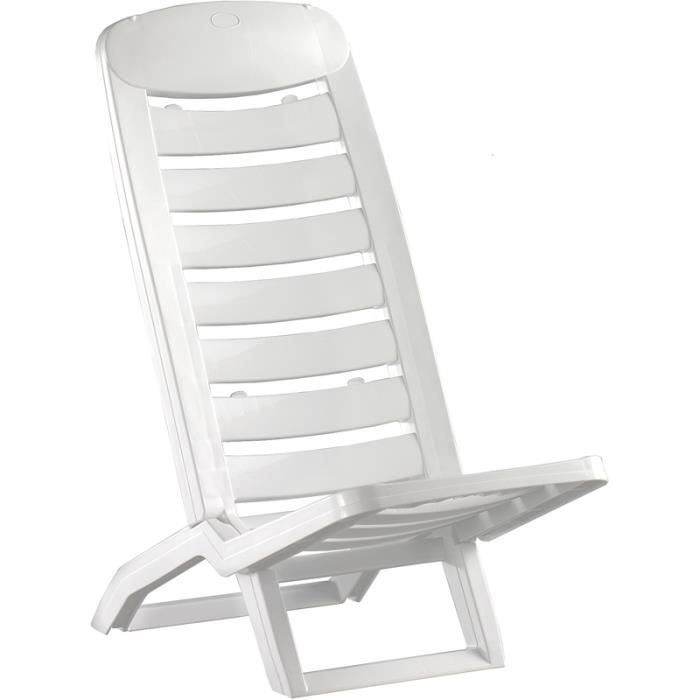 Chaise pliante aluminium Plastica Alto Sele - blanc - 8 x 38 x 100 cm