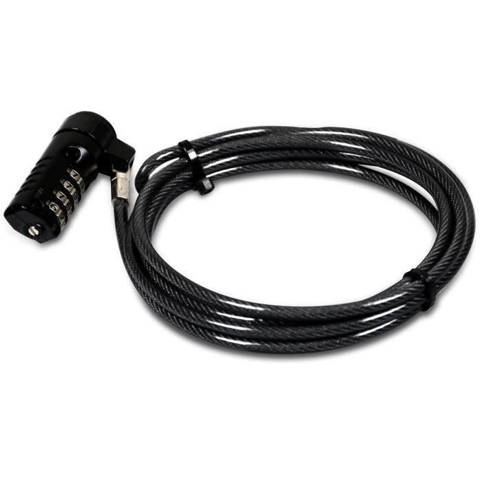 PORT DESIGNS Câble de sécurité à code pour ordinateur portable et de bureau, moniteur et autres appareils