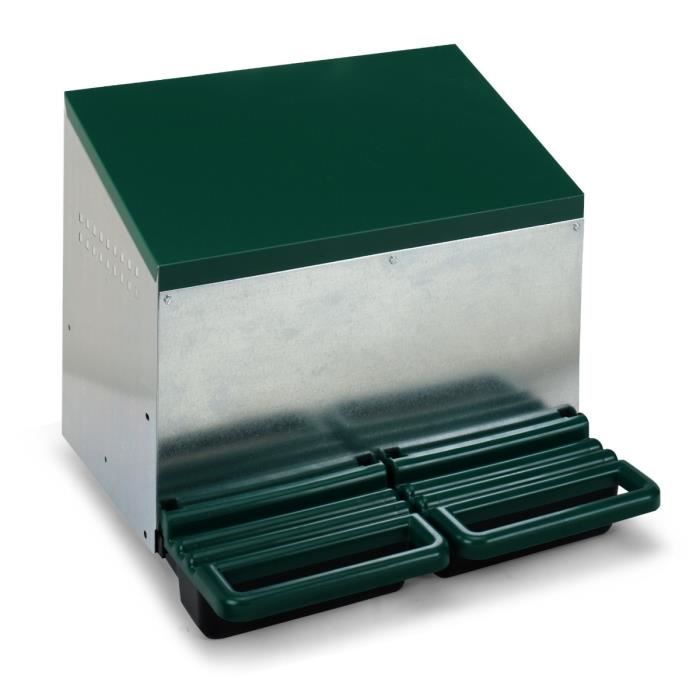 Meilleurs prix pour Pondoir Poule Extérieur En Métal 2 Nichoirs - Gaun