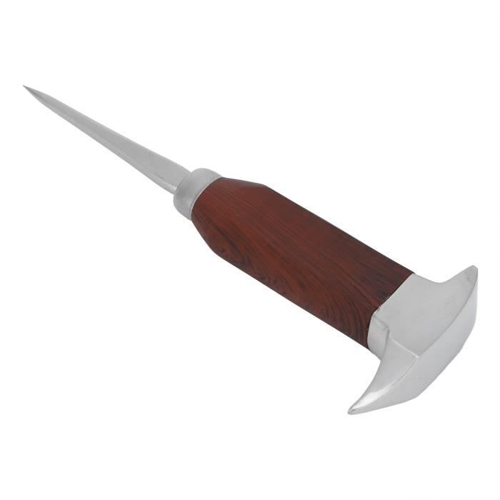 Poinçon à Glace En Acier Inoxydable Avec Manche Bois - Outil Bar Et Cuisine Double Action