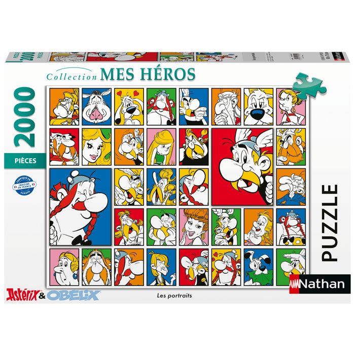 Puzzle 2000 pièces : Les portraits Astérix Ravensburger Nathan - vue 2