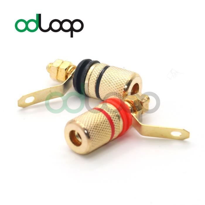 10 Spine A Banana Maschio Impilabili 2mm, 2 Colori, Placcate Oro, Per Elettronica