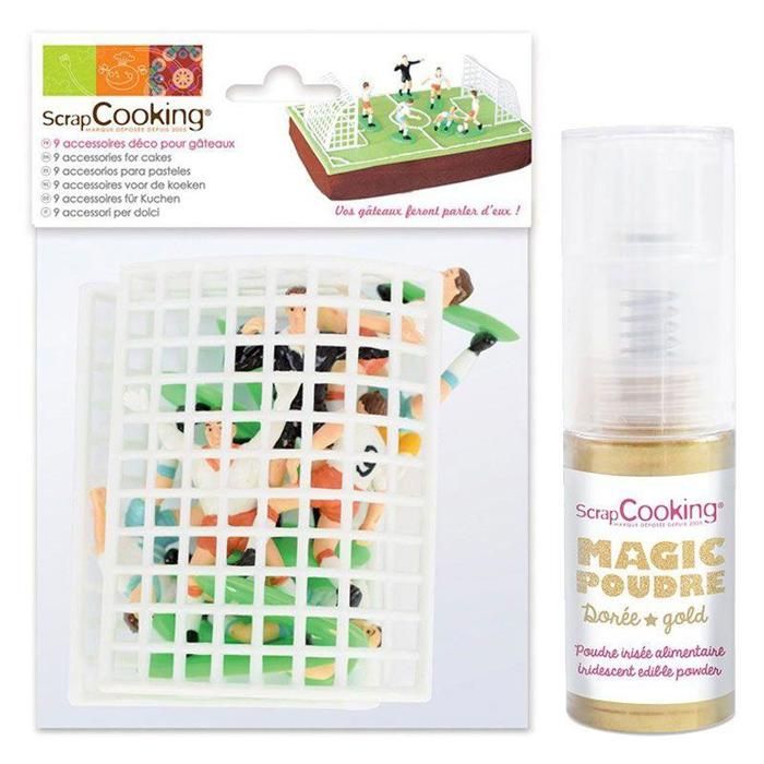 Decoration Pour Gateau Terrain De Football 1 Poudre Alimentaire Irisee Doree Cdiscount Maison