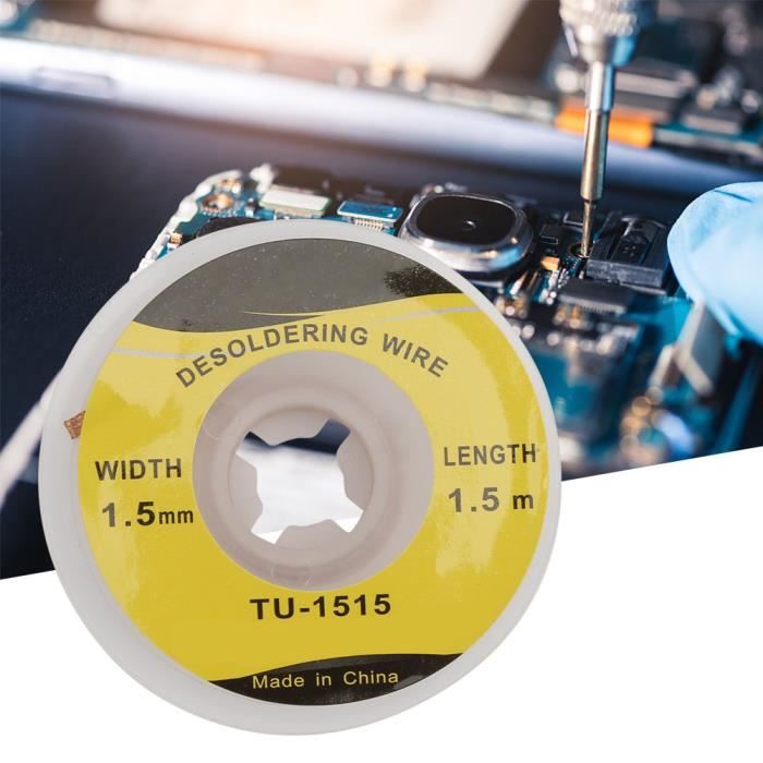 Mèche à Dessouder En Cuivre Tressé - 1,5m X 3,5mm, Idéale Pour électronique Et Réparations