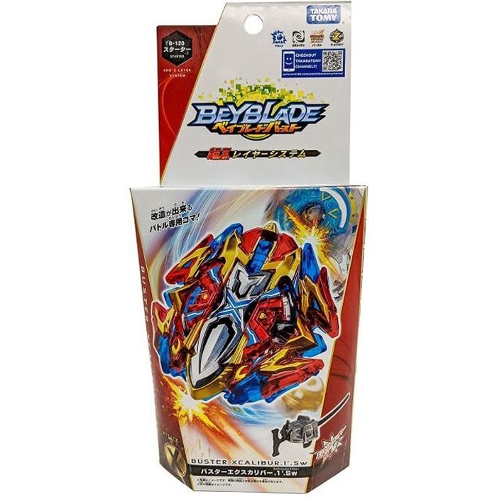 Toupie Beyblade Burst B-120 Starter Buster Excalibur Takara Tomy