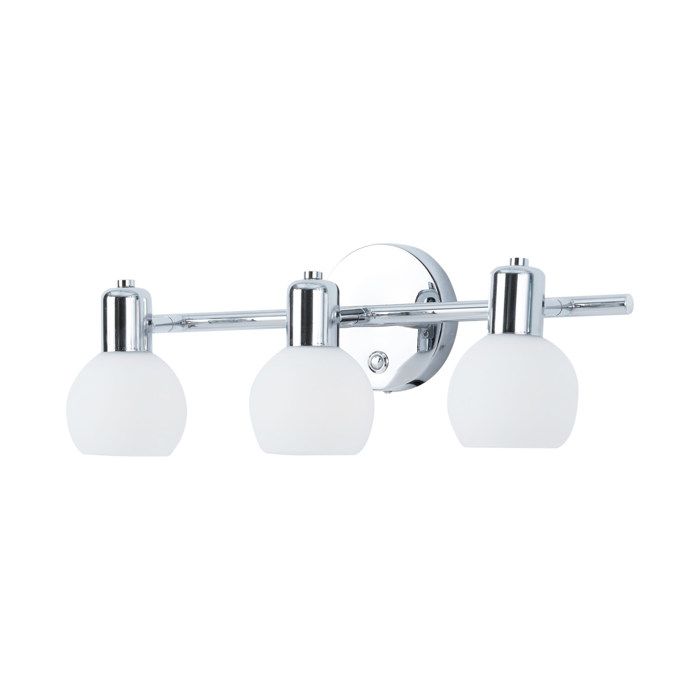 Applique de salle de bain 3 lumières Teamosn Home blanc/46 X 17 X 15