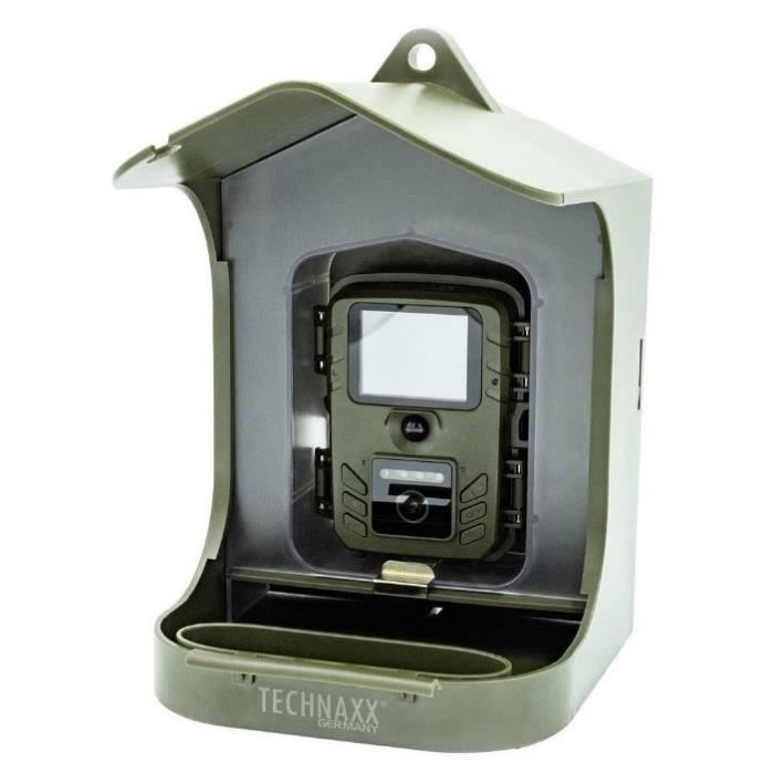 Caméra d'observation avec mangeoire oiseaux - TECHNAXX - FULL HD BIRDCAM TX-165 - Vert