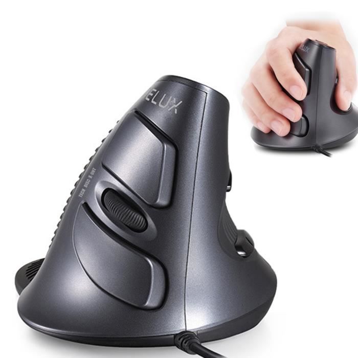 Souris filaire USB – TD® – Optique – 1600 dpi – 6 boutons – Ergonomique