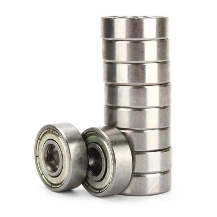 Roulements à Billes 608ZZ 8x22x7mm Double Blindés - Lot De 2 | Acier Chrome, Précision ABEC1 | Pour Skate, Imprimante 3D, Moteurs