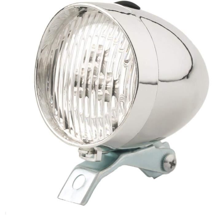 Phare Avant Vélo JOS – Vintage – Argenté – Fabriqué En France