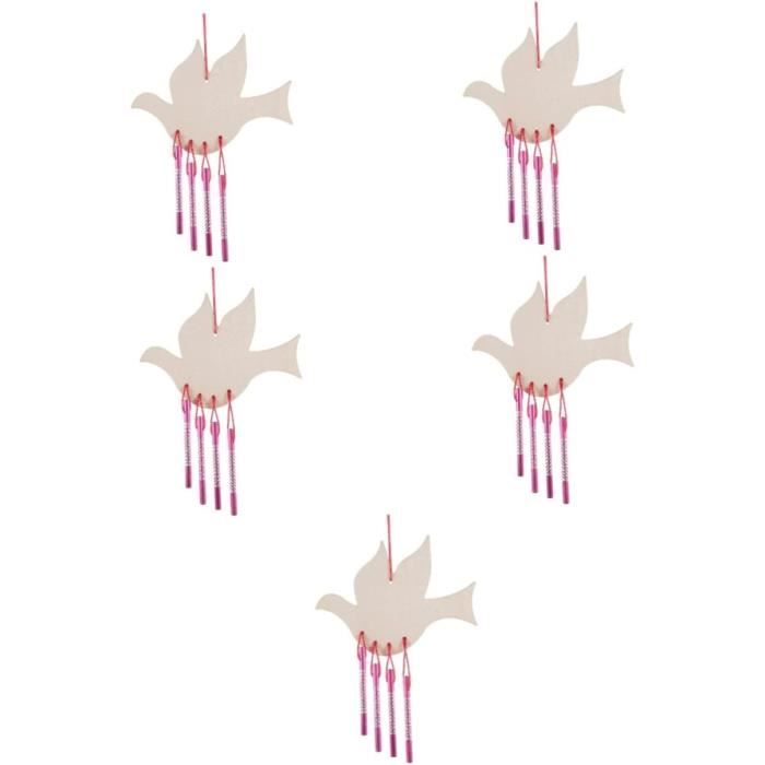 Lot De 6 Carillons éoliens En Cristal Double Face Avec Motif Marguerite