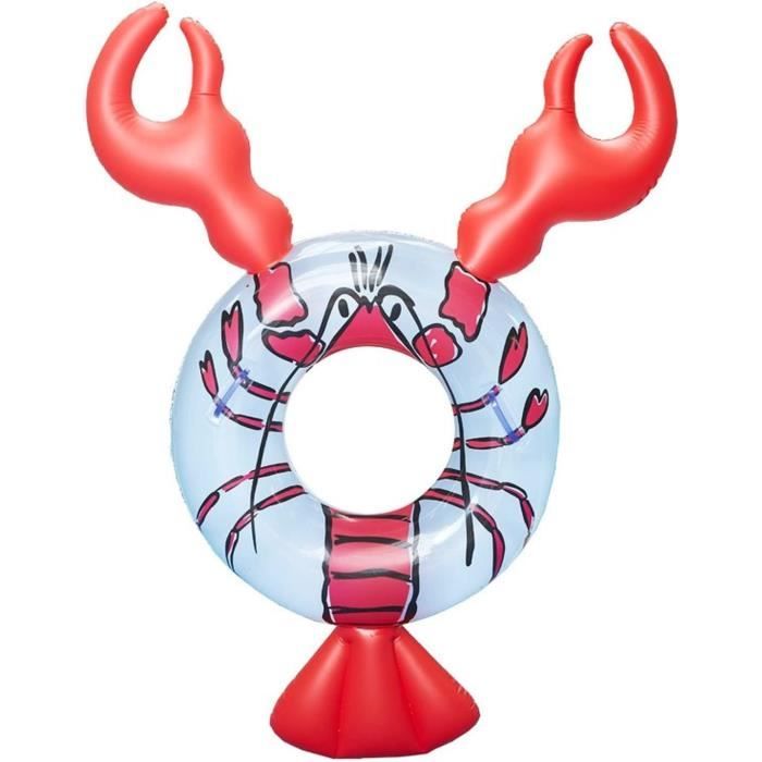 Bouée Natation Nouille Gonflable - Rayures Roses - 75 Cm - PVC - Jouet Piscine, Plage - Pour Enfants Et Adultes