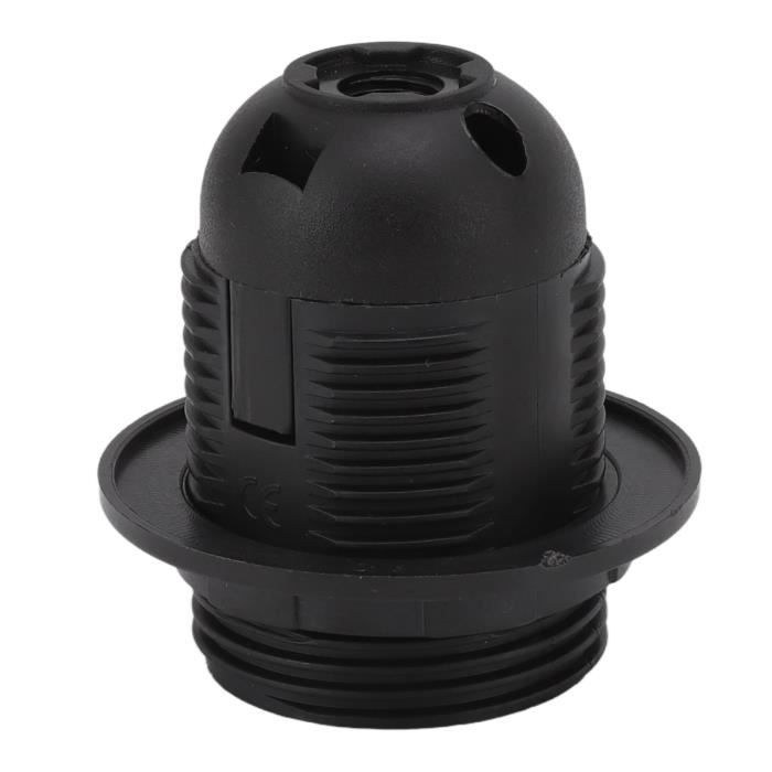 REAQUE 10 Pièces Douille De Lampe E27, Support D'ampoule E27 Avec Câble, Douille E27 Avec Testeur De Phase, Base De Lumière Douille De Suspension, Douille De Bâtiment, Douille De Rénovation (Noir