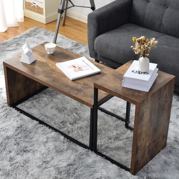 GES - Set 2 table basse table d'appoint Tables d'extrémité table ...