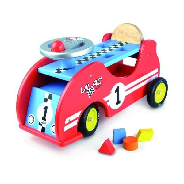 Voiture porteur métal rouge - véhicule pour enfant - Vilac