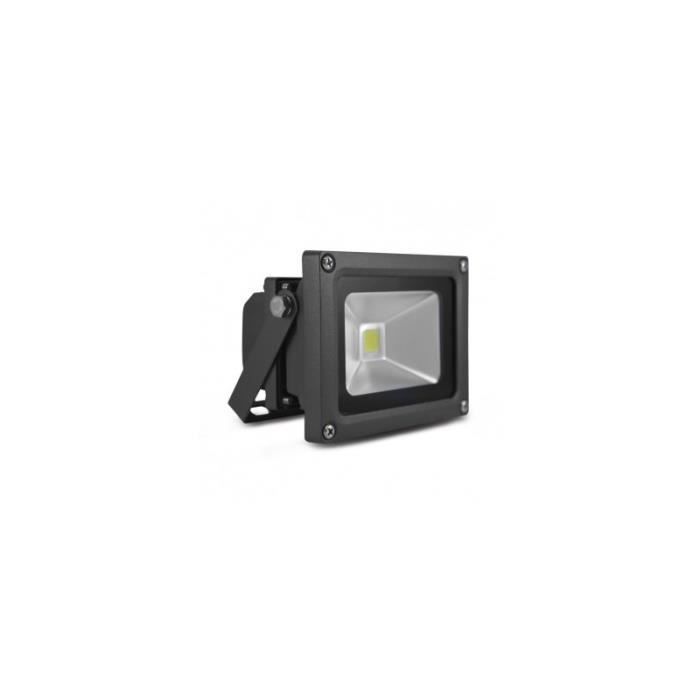 projecteur exterieur led portatif orientable 10w 6000 k - vision-el - noir - blanc jour - electrique