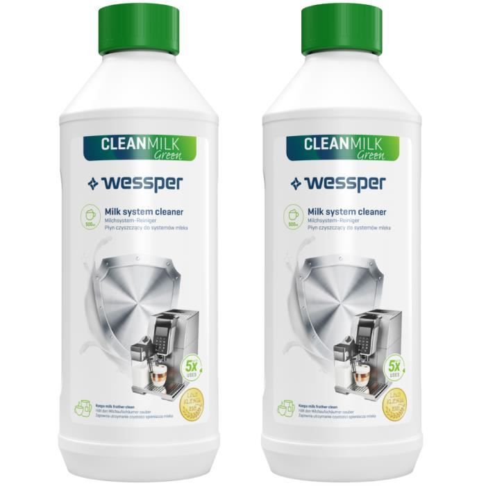 Wessper CleanMax Green 0,5 l détartrant naturel pour bouilloire, fer à  repasser machine à café Delonghi, Siemens, Krups, Jura Saeco - Cdiscount  Maison